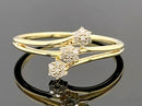 RING AUS 925/- SILBER VERGOLDET MIT DIAMANTEN (GES.CA. 0,14 ct.)