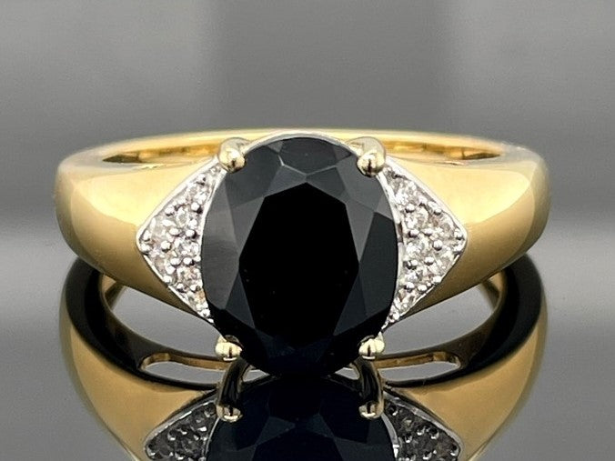 RING AUS 925/- SILBER VERGOLDET MIT SPINELL & ZIRKON