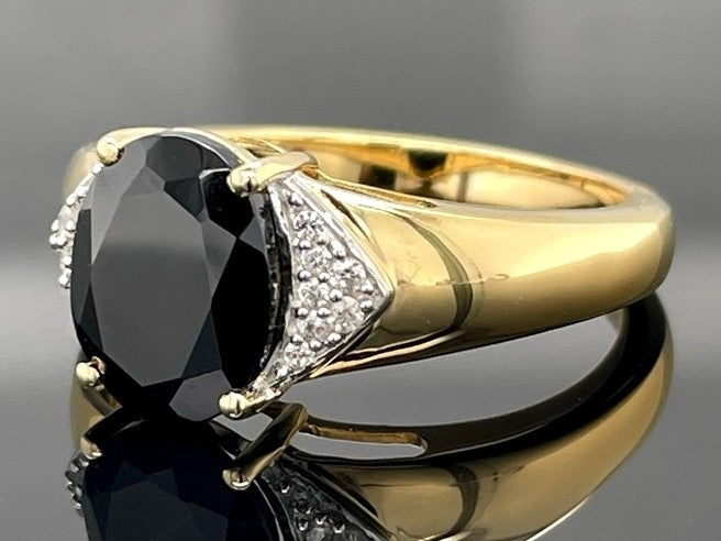 RING AUS 925/- SILBER VERGOLDET MIT SPINELL & ZIRKON