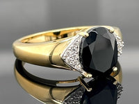RING AUS 925/- SILBER VERGOLDET MIT SPINELL & ZIRKON