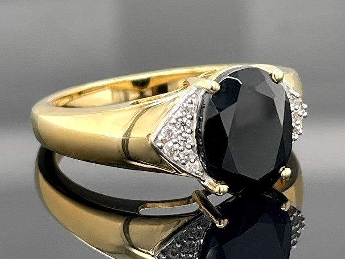 RING AUS 925/- SILBER VERGOLDET MIT SPINELL & ZIRKON
