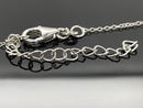 KETTE MIT ANHÄNGER AUS 925/- SILBER PLATINIERT MIT SAKOTA SMARAGD & ZIRKON