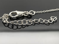 KETTE MIT ANHÄNGER AUS 925/- SILBER PLATINIERT MIT SAKOTA SMARAGD & ZIRKON