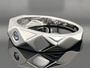 RING AUS 925/- SILBER RHODINIERT MIT TANSANIT AA