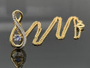 KETTE MIT ANHÄNGER 925/-SILBER VERGOLDET MIT TANSANIT & ZIRKON