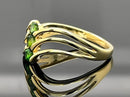 RING AUS 925/- SILBER VERGOLDET MIT CHROMDIOPSID (GES.CA.0,35 ct.)