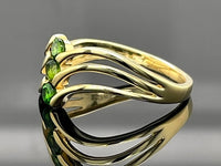 RING AUS 925/- SILBER VERGOLDET MIT CHROMDIOPSID (GES.CA.0,35 ct.)
