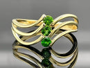 RING AUS 925/- SILBER VERGOLDET MIT CHROMDIOPSID (GES.CA.0,35 ct.)