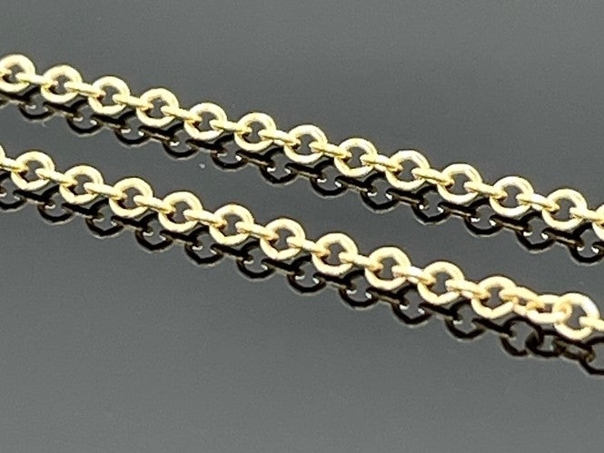 KETTE MIT ANHÄNGER 375/- GELBGOLD MIT SWZP & ZIRKONIA