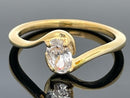 4-TLG. SET KETTE+ANHÄNGER+OHRSTECKER+RING AUS 925/-SILBER VERGOLDET MIT ZIRKONIA