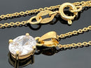 4-TLG. SET KETTE+ANHÄNGER+OHRSTECKER+RING AUS 925/-SILBER VERGOLDET MIT ZIRKONIA