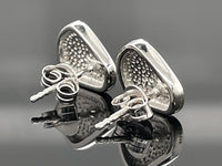 OHRSTECKER "MUSCHEL" AUS 925/- SILBER RHODINIERT