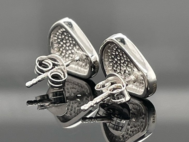 OHRSTECKER "MUSCHEL" AUS 925/- SILBER RHODINIERT