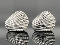 OHRSTECKER "MUSCHEL" AUS 925/- SILBER RHODINIERT