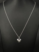 KETTE MIT ANHÄNGER AUS 925/- SILBER RHODINIERT MIT ZIRKONIA