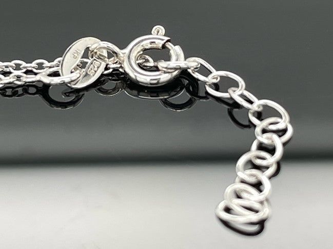 KETTE MIT ANHÄNGER AUS 925/- SILBER RHODINIERT MIT ZIRKONIA