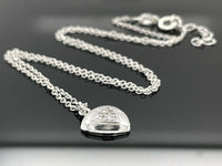 KETTE MIT ANHÄNGER AUS 925/- SILBER RHODINIERT MIT ZIRKONIA