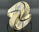 RING AUS 375/- GELBGOLD POLIERT/DIAMANTIERT