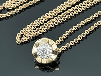 COLLIER AUS 585/- GELBGOLD MIT BRILLANT (CA. 0,07 CT.)