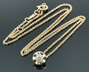 COLLIER AUS 585/- GELBGOLD MIT BRILLANT (CA. 0,07 CT.)