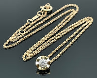 COLLIER AUS 585/- GELBGOLD MIT BRILLANT (CA. 0,07 CT.)