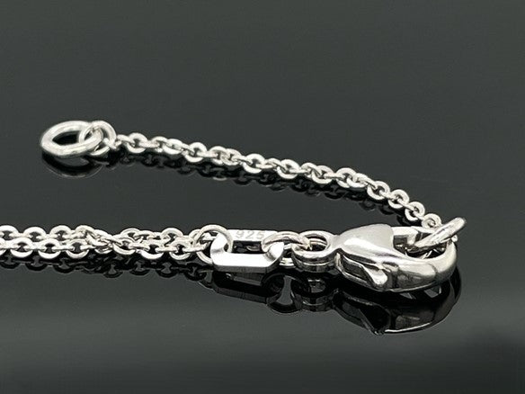 KETTE MIT ANHÄNGER AUS 925/- SILBER RHODINIERT MIT MULTI ZIRKONIA