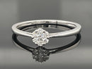 RING AUS 585/- WEIßGOLD MIT BRILLANTEN ( GES. CA.0,11 ct.)