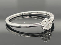 RING AUS 585/- WEIßGOLD MIT BRILLANTEN ( GES. CA.0,11 ct.)