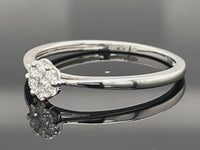 RING AUS 585/- WEIßGOLD MIT BRILLANTEN ( GES. CA.0,11 ct.)