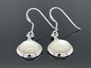 OHRHAKEN AUS 925/- SILBER RHODINIERT MIT PERLMUTT