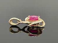 ANHÄNGER AUS 585/- GELBGOLD MIT RUBIN