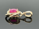ANHÄNGER AUS 585/- GELBGOLD MIT RUBIN