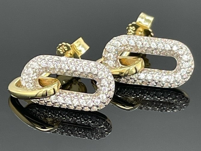 OHRSTECKER AUS 375/- GELBGOLD MIT ZIRKONIA