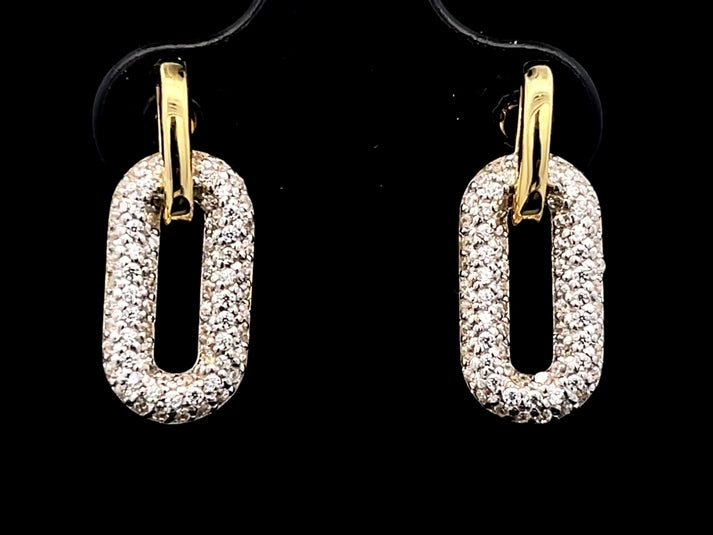 OHRSTECKER AUS 375/- GELBGOLD MIT ZIRKONIA