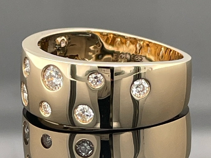 RING AUS 585/- GELBGOLD MIT BRILLANTEN (ges.ca. 0,55 ct.)