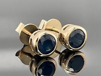OHRSTECKER AUS 585/- GELBGOLD MIT SAPHIR AA