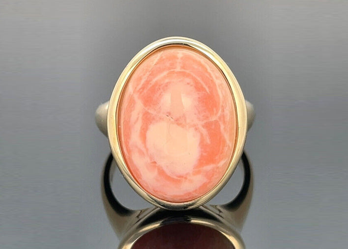 RING GR. 17 (53) AUS 375/- GELBGOLD mit Opal (ca. 9,00 ct.)