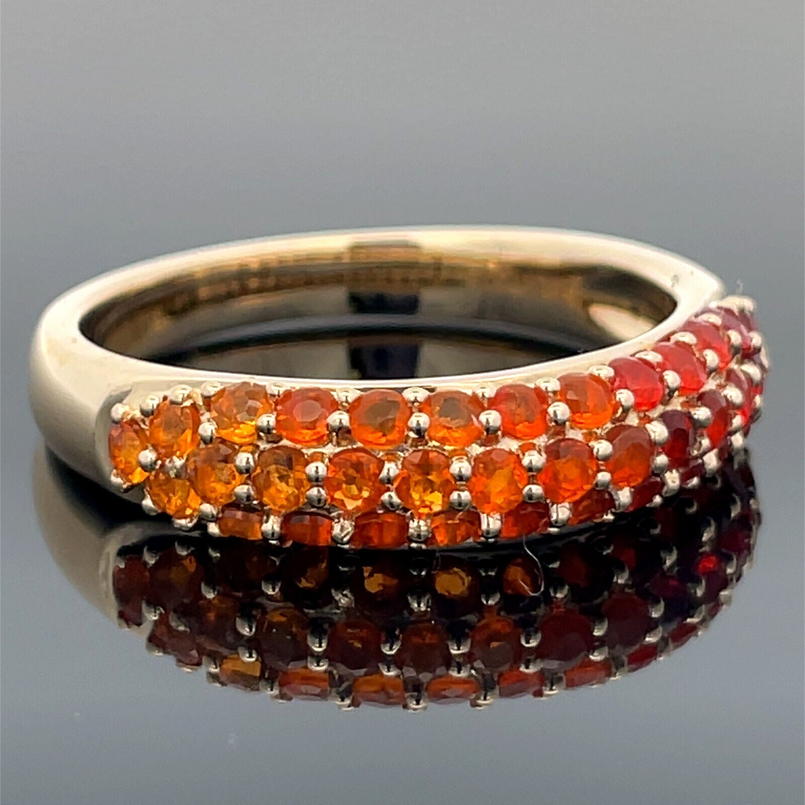 RING GR. 18 (55) AUS 375/- GELBGOLD mit Feueropal (ca. 0,888 ct.)