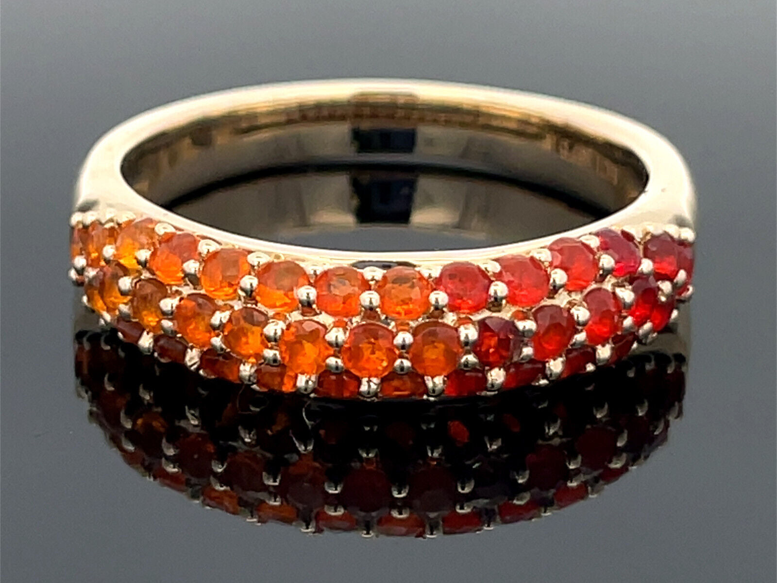RING GR. 18 (55) AUS 375/- GELBGOLD mit Feueropal (ca. 0,888 ct.)