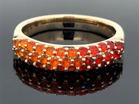 RING GR. 18 (55) AUS 375/- GELBGOLD mit Feueropal (ca. 0,888 ct.)