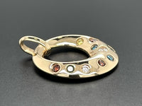 ANHÄNGER AUS 585/- GELBGOLD MIT MULTI BRILLANTEN (ges.ca. 0,35 ct.)