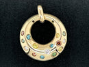 ANHÄNGER AUS 585/- GELBGOLD MIT MULTI BRILLANTEN (ges.ca. 0,35 ct.)