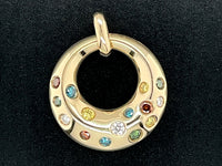 ANHÄNGER AUS 585/- GELBGOLD MIT MULTI BRILLANTEN (ges.ca. 0,35 ct.)