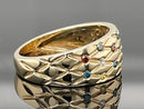 RING AUS 585/- GELBGOLD MIT MULTI BRILLANTEN BEH. (ges.ca. 0,255 ct.)