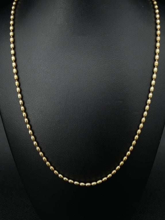 KUGELKETTE AUS 925/-SILBER GELBGOLDPLATTIERT