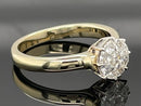RING AUS 585/- GELBGOLD/WEIßGOLD MIT DIAMANTKOMPOSITION (CA. 0,40ct.)