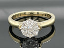 RING AUS 585/- GELBGOLD/WEIßGOLD MIT DIAMANTKOMPOSITION (CA. 0,40ct.)
