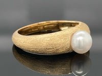 RING AUS 925/- SILBER VERGOLDET MIT SÜßWASSERZUCHTPERLE