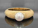 RING AUS 925/- SILBER VERGOLDET MIT SÜßWASSERZUCHTPERLE