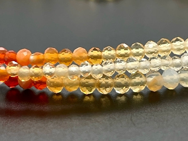 3-RHG ARMBAND 375/- GELBGOLD MIT FEUEROPAL